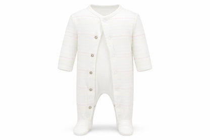 Next Baby White Striped  Babygrow One-Piece Size Newborn