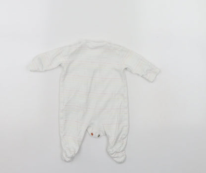 NEXT Baby White Striped  Babygrow One-Piece Size Newborn