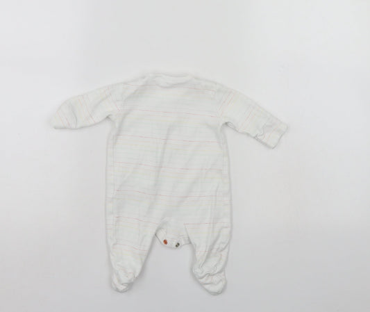 NEXT Baby White Striped  Babygrow One-Piece Size Newborn
