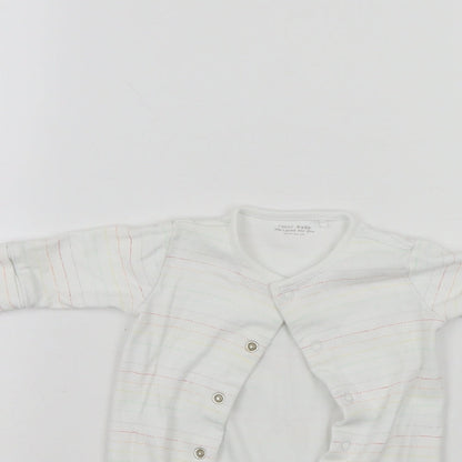 NEXT Baby White Striped  Babygrow One-Piece Size Newborn