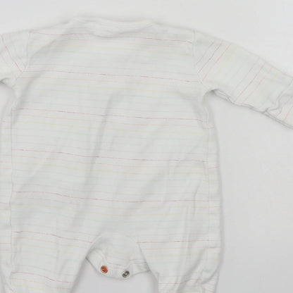 NEXT Baby White Striped  Babygrow One-Piece Size Newborn