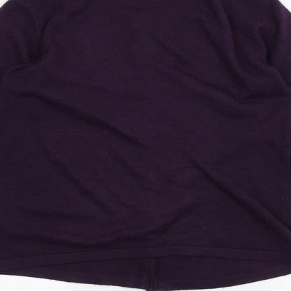 Womens UK Size M ISLE Purple Cardigan Jumper