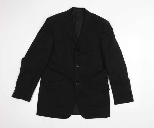 Mens UK Size 38 REMUS Regular Black Suit Jacket