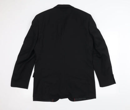 Mens UK Size 38 REMUS Regular Black Suit Jacket