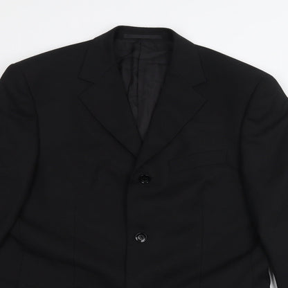 Mens UK Size 38 REMUS Regular Black Suit Jacket