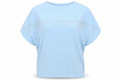 Casamia Womens Blue Basic T-Shirt Size M