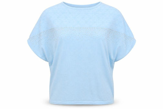Casamia Womens Blue Basic T-Shirt Size M