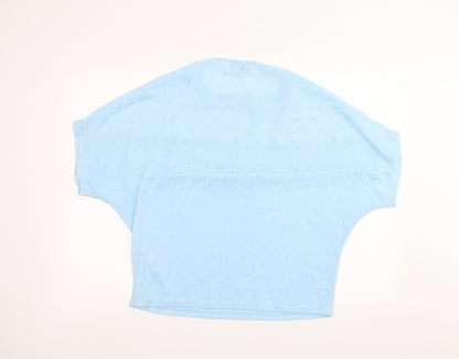 Womens UK Size M CASAMIA Blue Basic T-Shirt