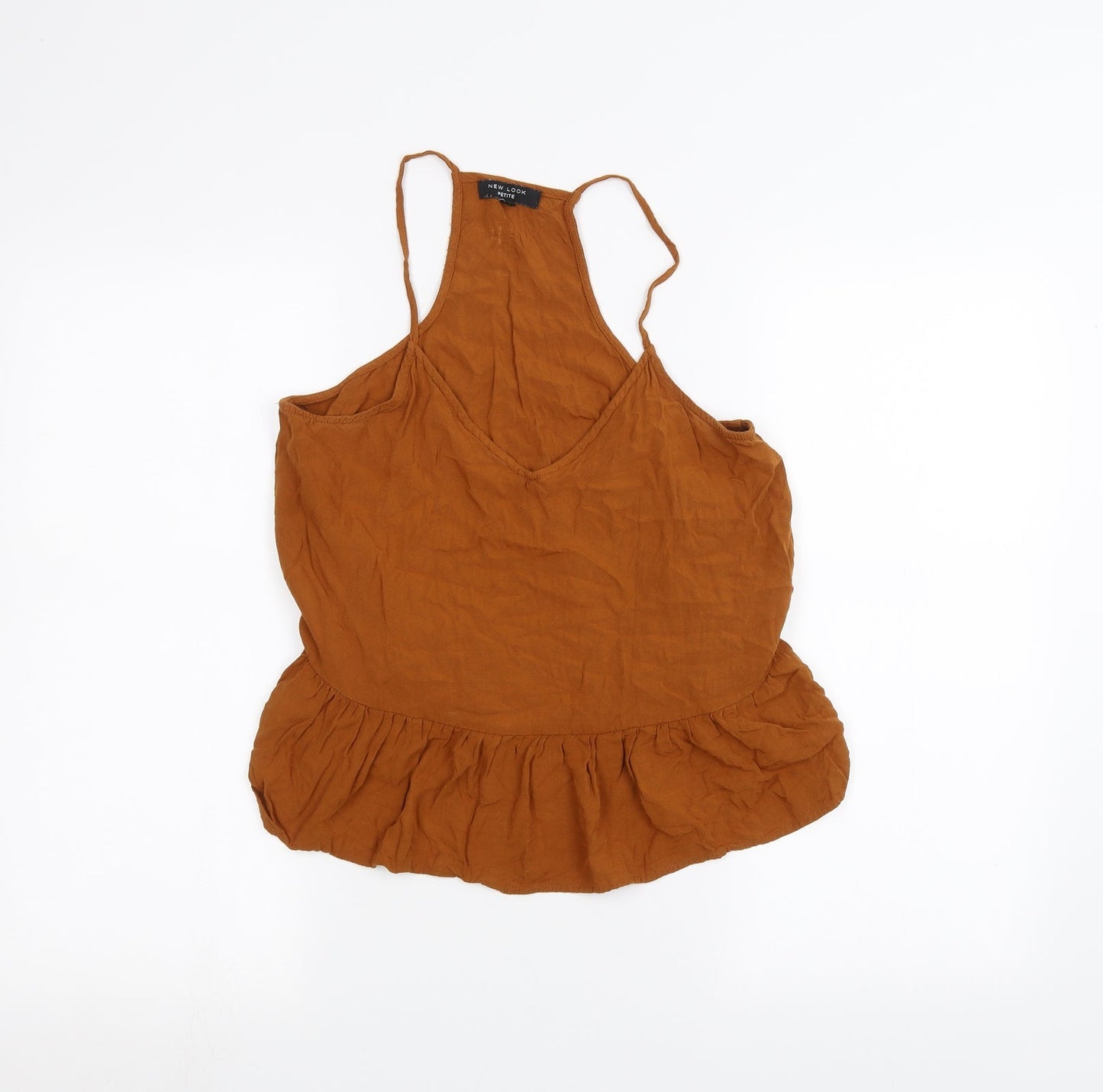 Womens UK Size 10 New Look Brown Basic T-Shirt