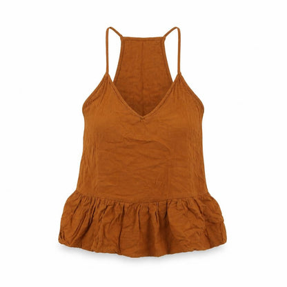Womens UK Size 10 New Look Brown Basic T-Shirt