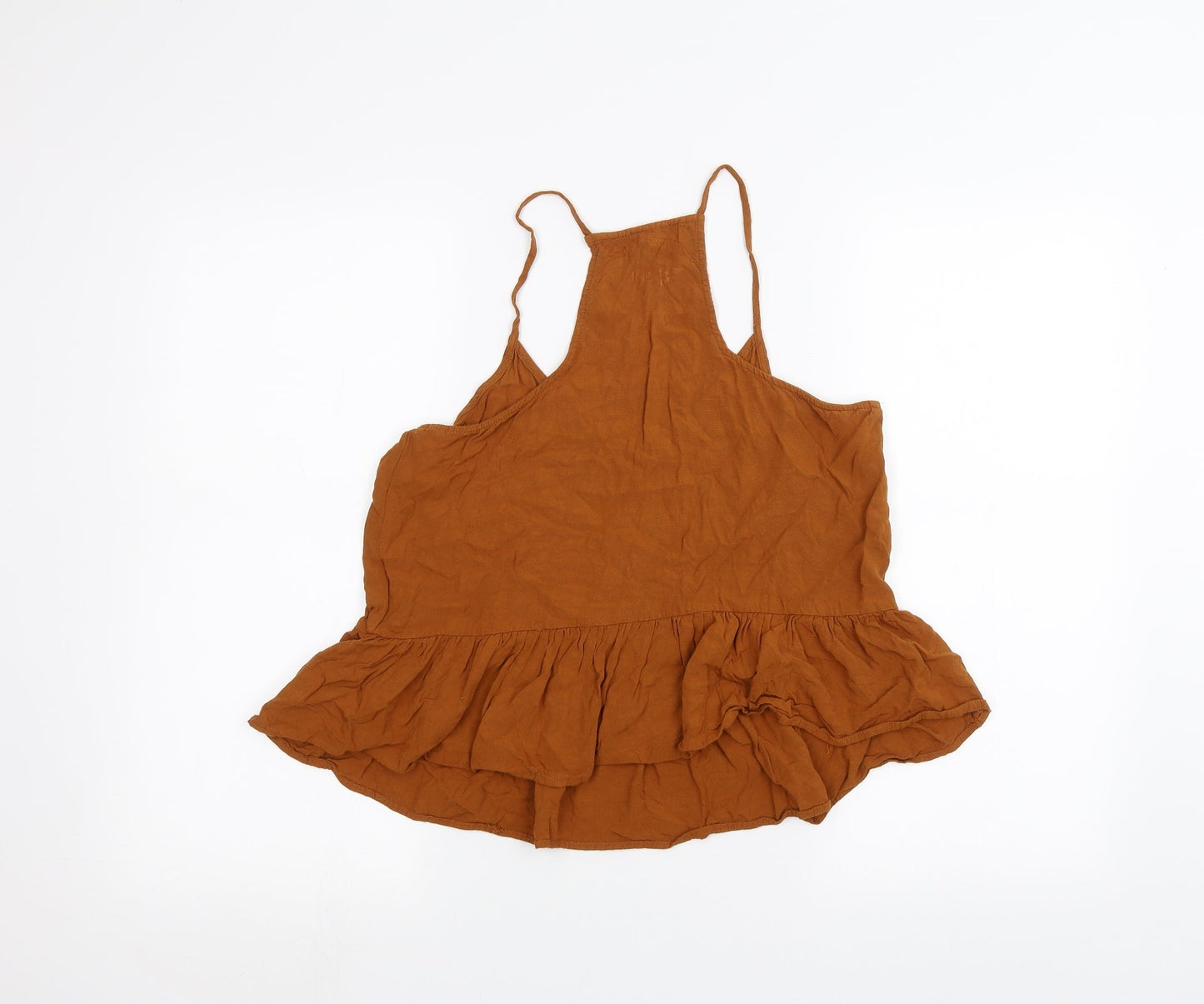 Womens UK Size 10 New Look Brown Basic T-Shirt