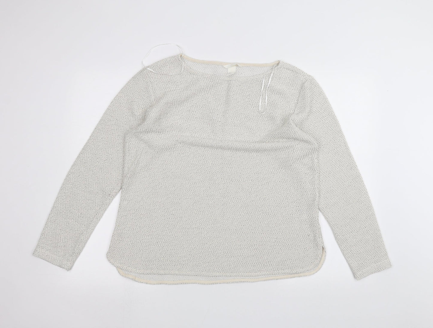 Womens UK Size M H&M White Pullover Jumper