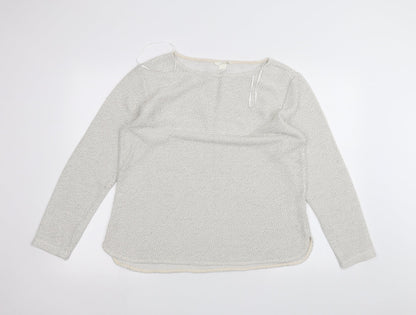 Womens UK Size M H&M White Pullover Jumper