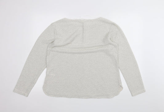 Womens UK Size M H&M White Pullover Jumper