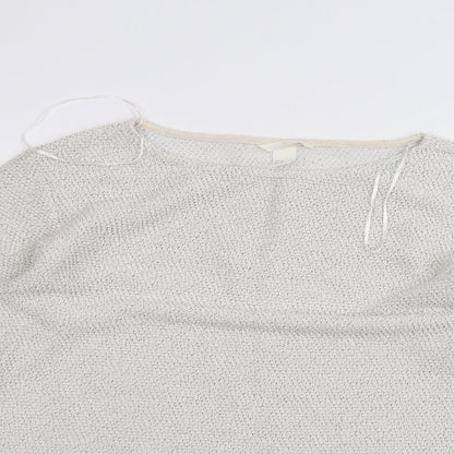 Womens UK Size M H&M White Pullover Jumper