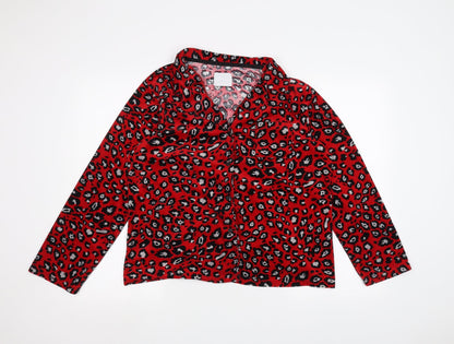 Womens UK Size M Matalan Red Cardigan Jumper