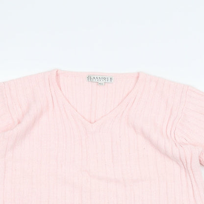 Classique Womens Pink   Pullover Jumper Size M