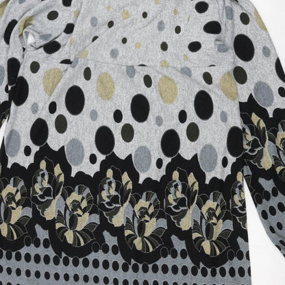 Just Addict Womens Grey Polka Dot  Pullover Jumper Size L