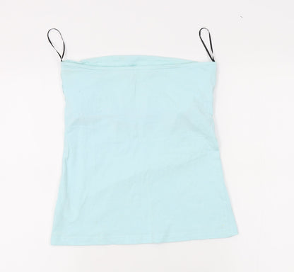 Womens UK Size M H&M Blue Basic Tank