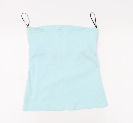 Womens UK Size M H&M Blue Basic Tank
