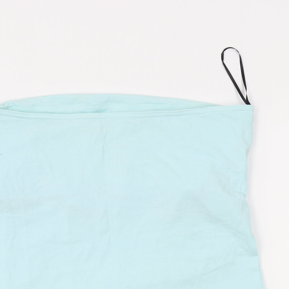 Womens UK Size M H&M Blue Basic Tank