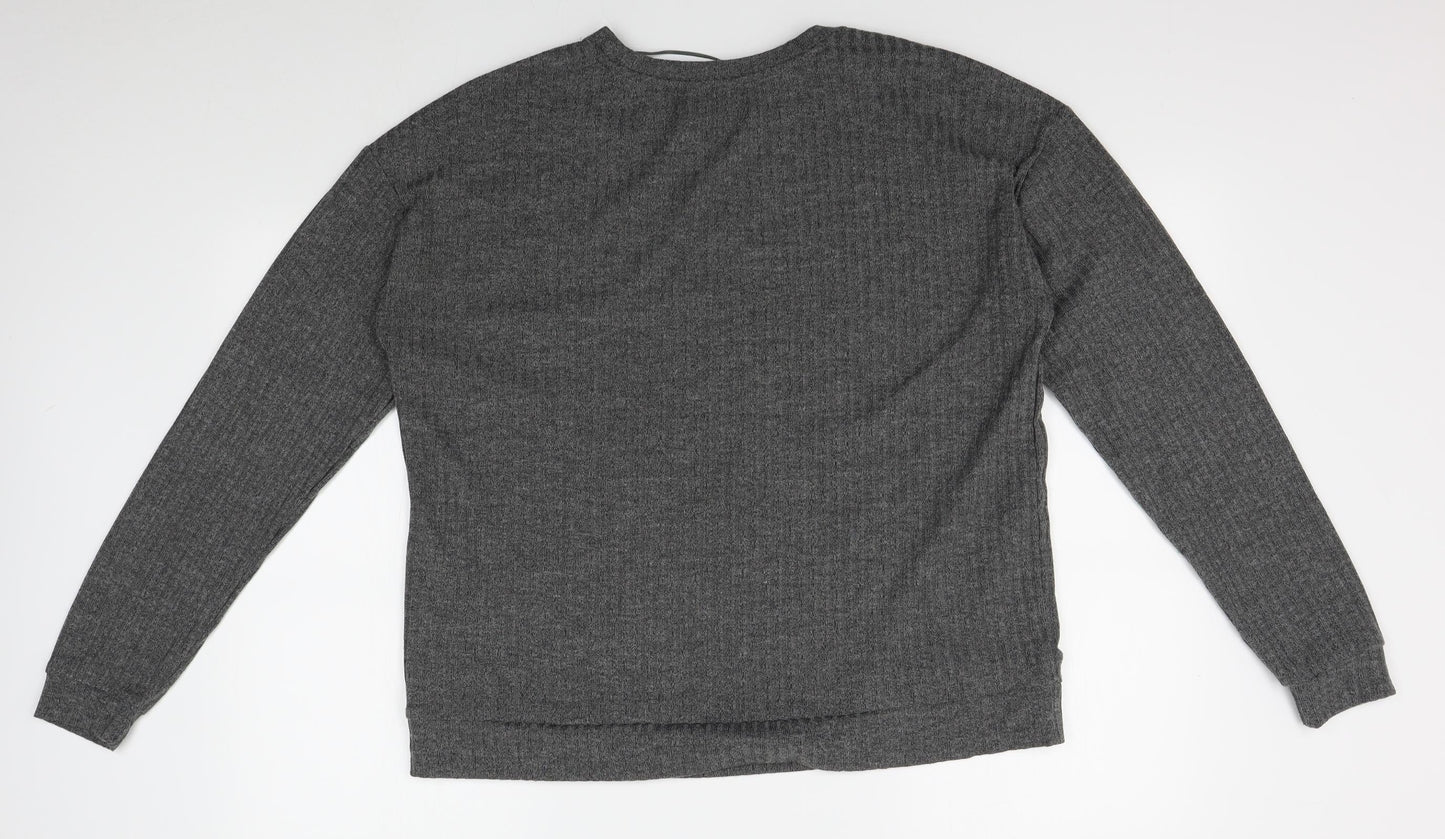 Womens UK Size 16 Papaya Grey Pullover Jumper