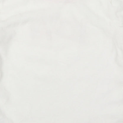 Preworn Womens White Solid  Top Pyjama Top Size 8  - Love