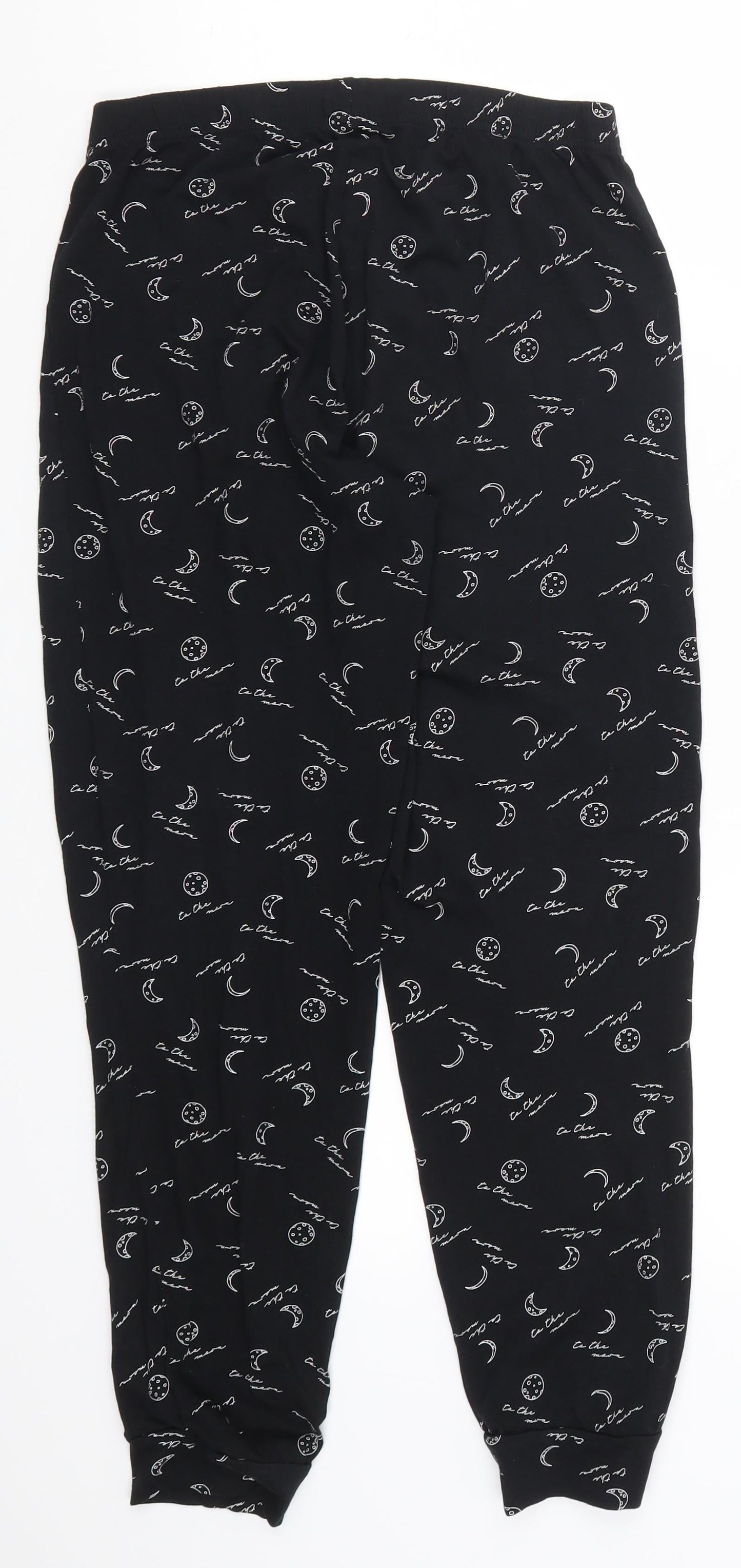 George Womens Black Geometric  Trousers  Size 8 L25 in - Moon Print