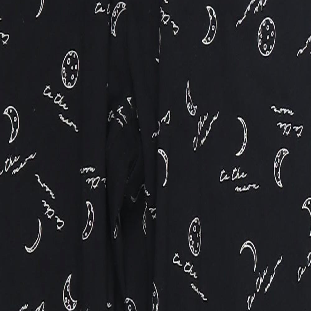 George Womens Black Geometric  Trousers  Size 8 L25 in - Moon Print