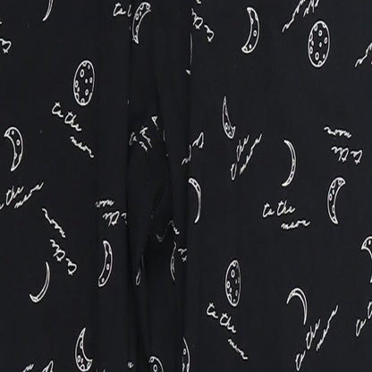 George Womens Black Geometric  Trousers  Size 8 L25 in - Moon Print