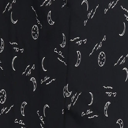 George Womens Black Geometric  Trousers  Size 8 L25 in - Moon Print