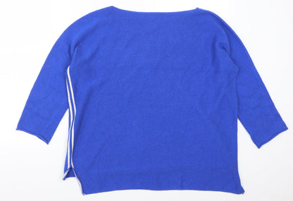 Womens UK Size S Preworn Blue Pullover Jumper