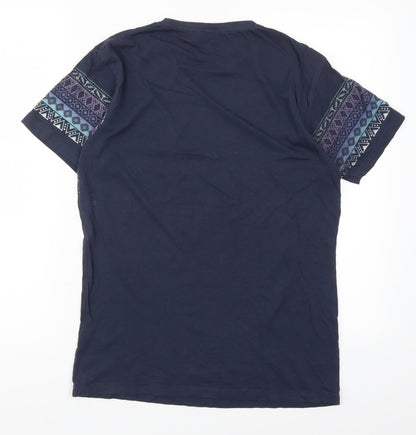 Mens UK Size S Cedar Wood State Blue  T-Shirt