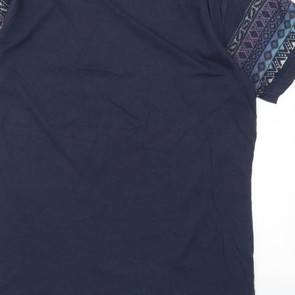 Mens UK Size S Cedar Wood State Blue  T-Shirt