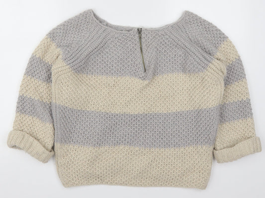 Womens UK Size 10 River Island Grey Pullover Jumper