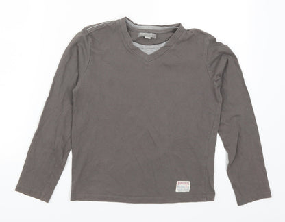 Pia Italia Boys Brown   Basic T-Shirt Size 8-9 Years