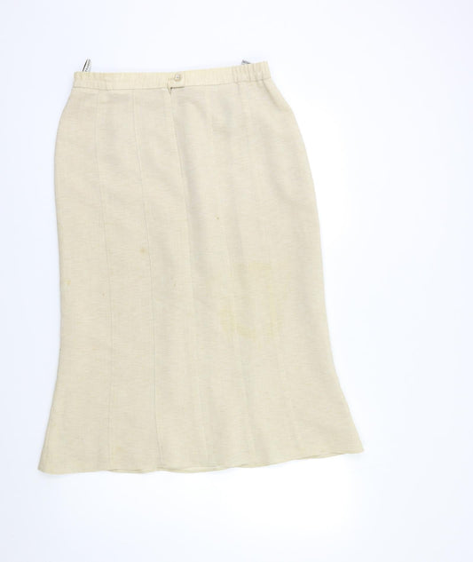 Frankenwalder Womens Beige   Flare Skirt Size 10