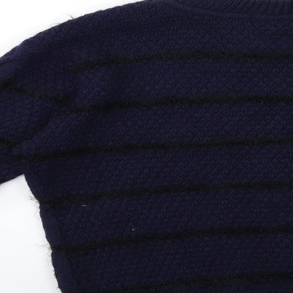 River Island Girls Blue  Knit Pullover Jumper Size 9 Years