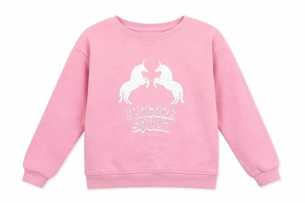 Primark Girls Pink   Pullover Sweatshirt Size 8 Years  - Unicorn