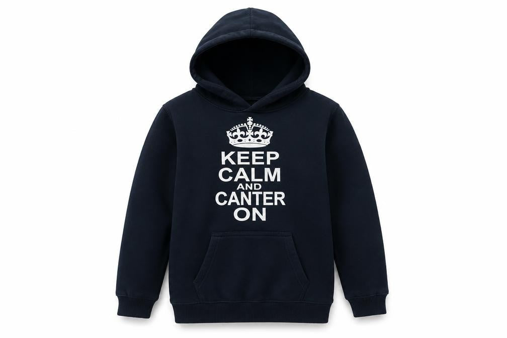 Awdis Girls Black   Pullover Hoodie Size 12 Years  - CANTER ON