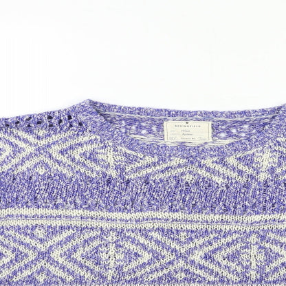 Womens UK Size XL Springfield Blue Pullover Jumper