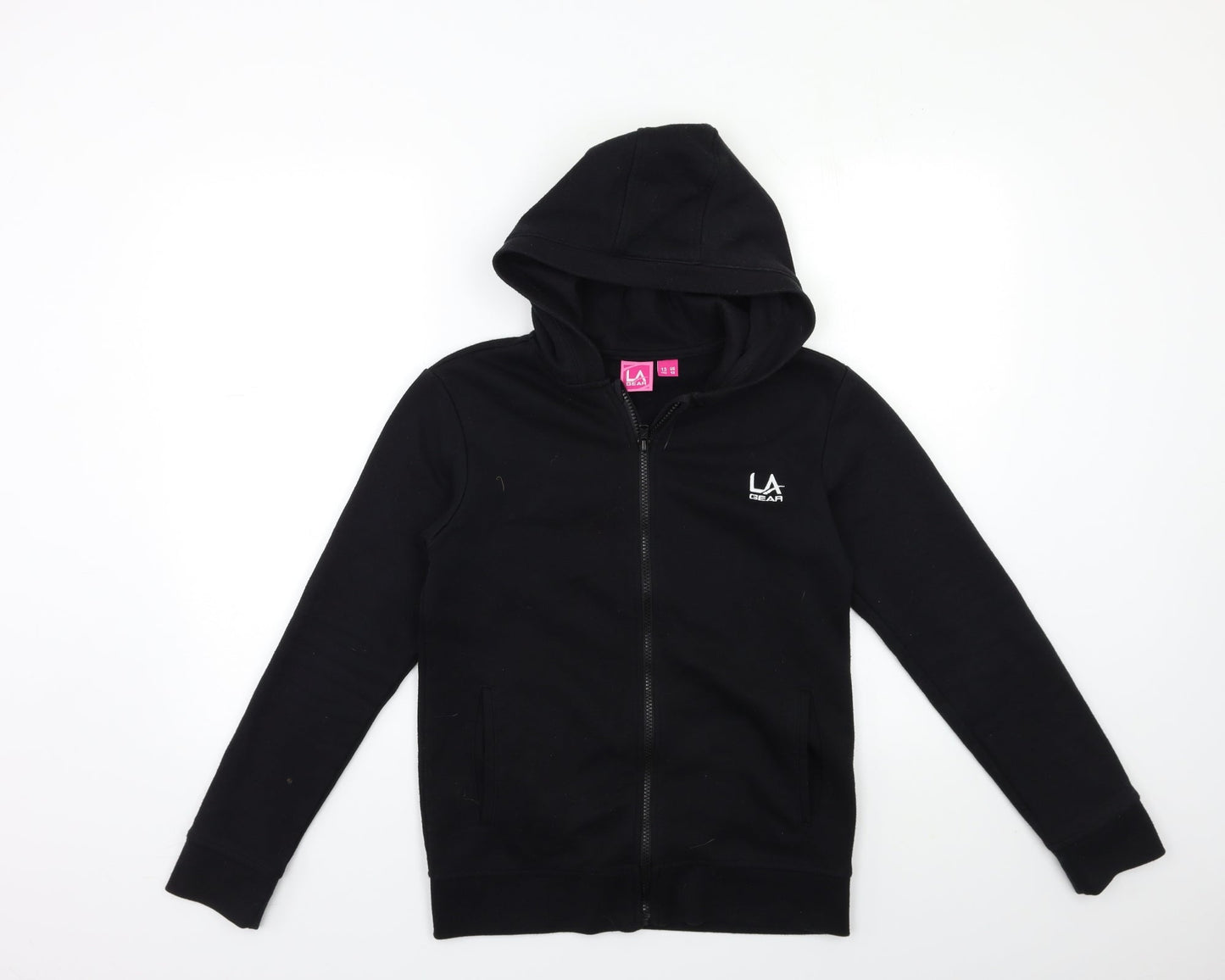LA Gear Girls Black   Full Zip Hoodie Size 13 Years