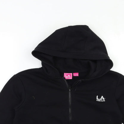 LA Gear Girls Black   Full Zip Hoodie Size 13 Years