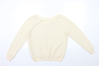 New Look Womens Beige   Pullover Sweatshirt Size M