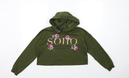 New Look Girls Green   Pullover Hoodie Size 12 Years