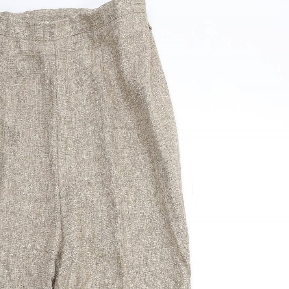 Womens UK Size 12 Marks and Spencer Regular Fit  Beige Trousers