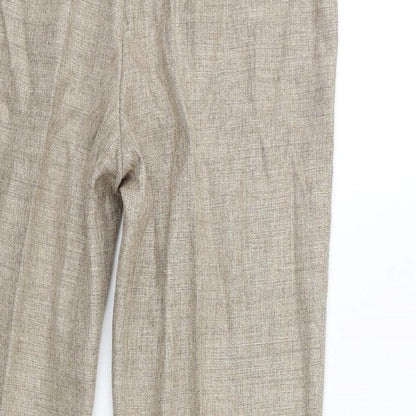 Womens UK Size 12 Marks and Spencer Regular Fit  Beige Trousers