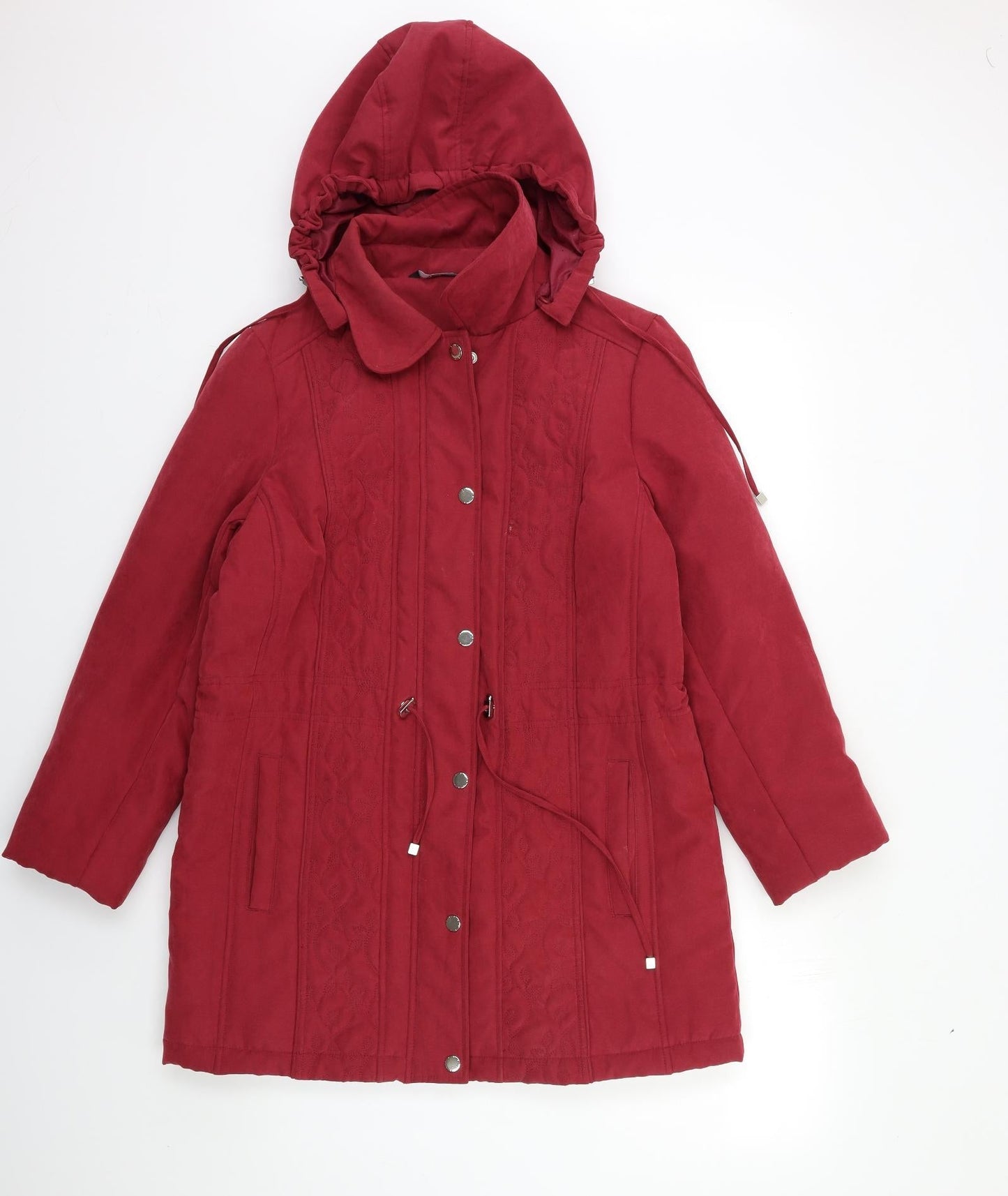 Womens UK Size 10 Bonmarché Red Overcoat