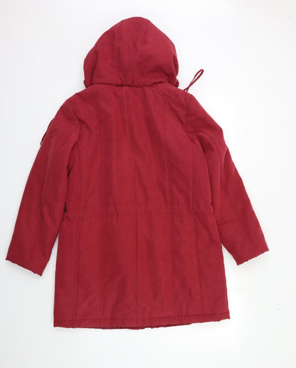 Womens UK Size 10 Bonmarché Red Overcoat