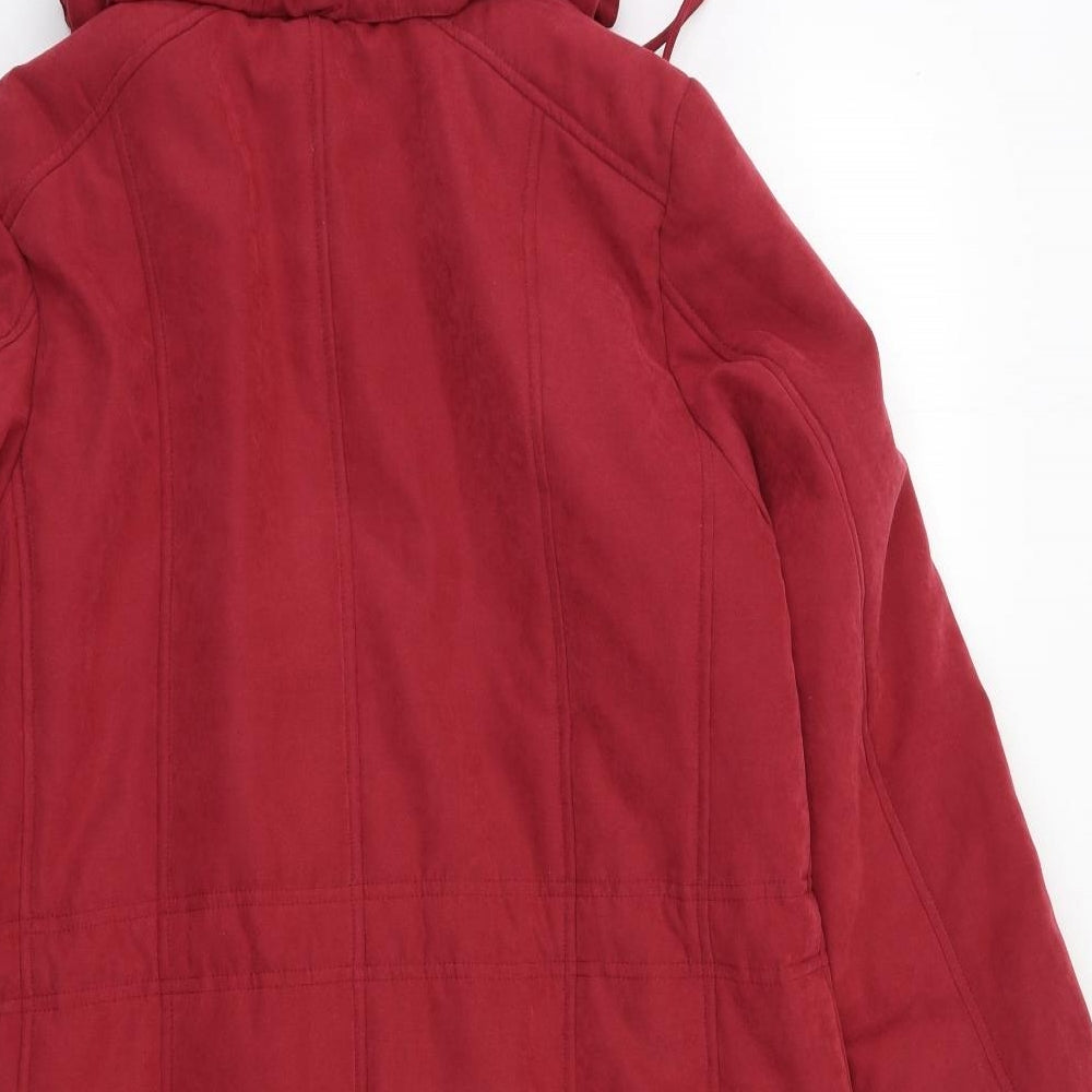 Womens UK Size 10 Bonmarché Red Overcoat